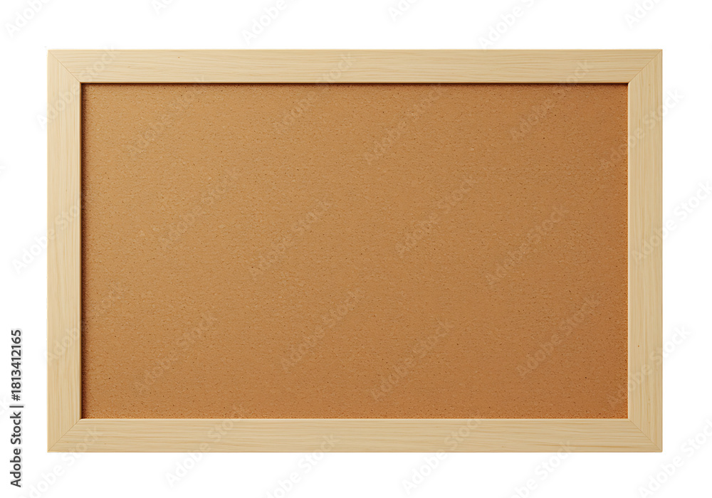 Fototapeta premium Wooden framed cork board perfect for office school or home usage