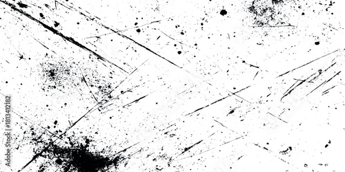 Black and white scratch grunge texture overlay worn wall background with heavy diagonal scratch mark.