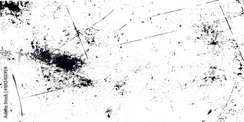 Black and white scratch grunge texture overlay worn wall background with heavy diagonal scratch mark.