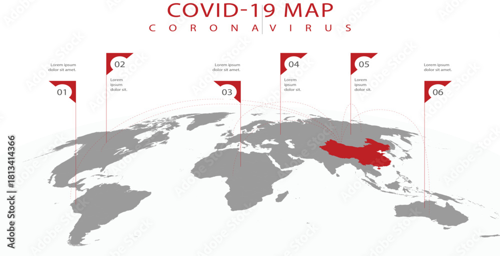 Obraz premium isolated world map high quality vector map