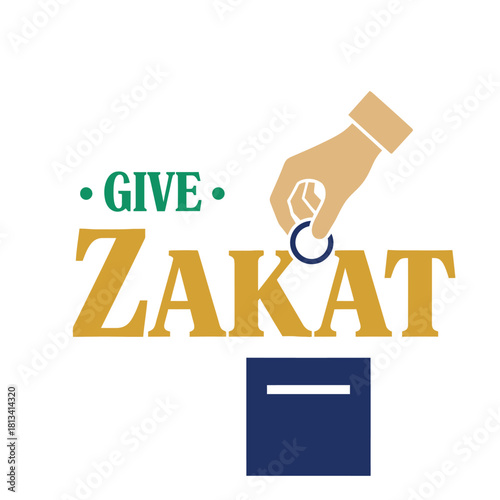 Give zakat typography t shirt design