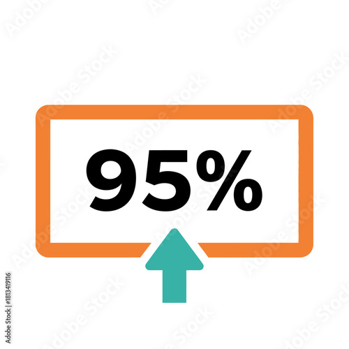 Ninety-five percent success rate with an upward trending arrow