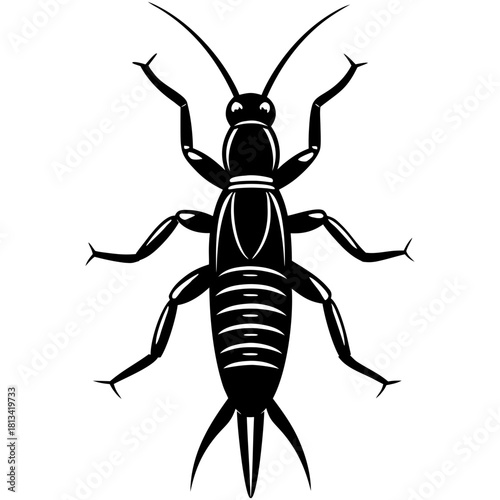 Black silverfish icon