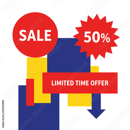 Abstract geometric design with radial lines and curves in rgb color model