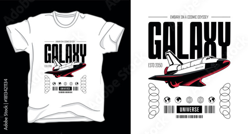 Galaxy graphic vector art t-shirt design print