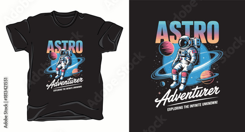 astro galaxy graphic vector art t-shirt design print
