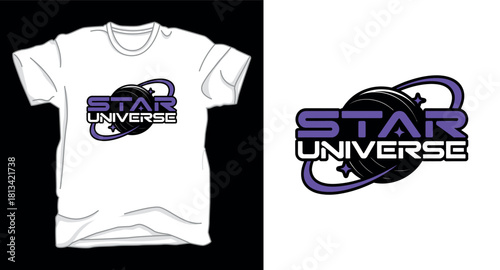 Star universe galaxy graphic vector art t-shirt design print