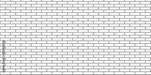 White brick wall faced exterior grunge masonry pavement construction rough concrete wall floor urban rectangle solid block texture background.	
