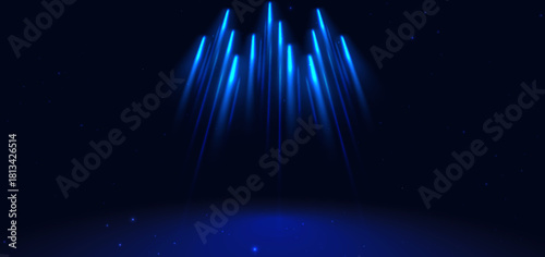 Abstrct light blue vertical on dark background. Technology hitech communication network concept.