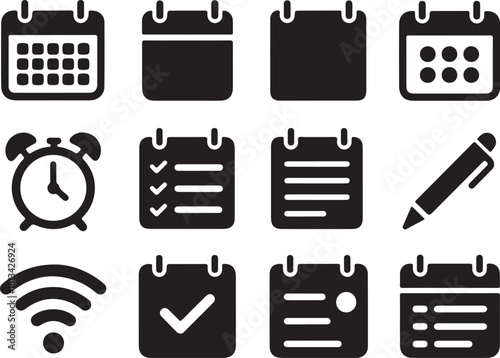 Collection of organization and productivity icons