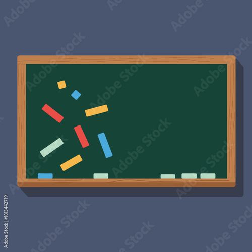 Chalkboard symbolizing the natal stage of learning and creativity, a blank slate for new ideas and education