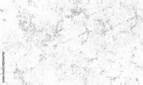 Subtle halftone vector texture overlay. Monochrome abstract splattered background.