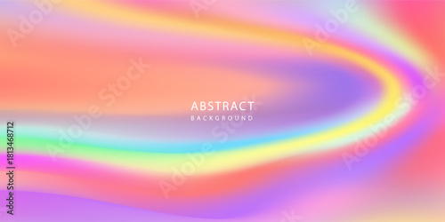 Iridescent holographic abstract rainbow seamless pattern. Vibrant background in 80s and 90s style. Tie dye art gradient effect. Unicorn wallpaper. Fairy tale backdrop.eps10