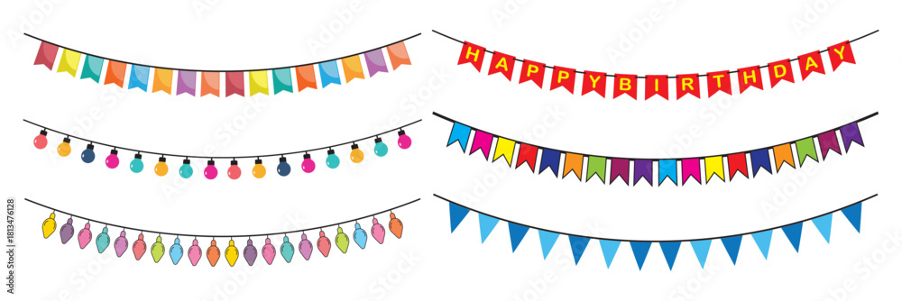 Fototapeta premium Party banner icon on white background.