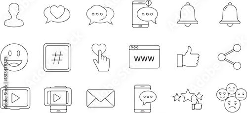 Black kitchen utensils vector icons set for web and communication design illustration