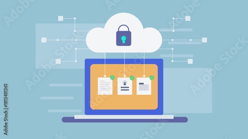 Cloud security protects sync documents and  personal data online. 