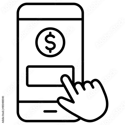Payment App Outline Icon