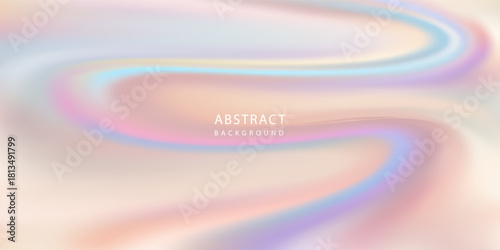 A wonderful pearlescent seamless pattern with delicate color transitions. Waves of pastel shades of pearl shell. Nacre bg. Vector illustration with gradient mesh.