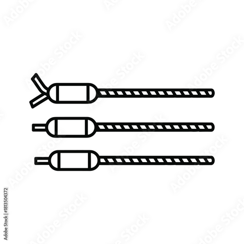 Endotracheal tube isolated on for medical and surgical use