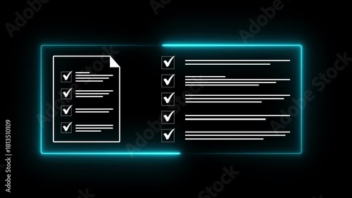 checklist and clipboard task documentation management, checklist questionnaire assessment form, online exam Choosing the right answer in the exam of document animation