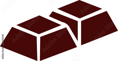 Chocolate bar icons. Chocolate line icon, opened chocolate - vector illustration eps10. Chocolate bar with squares in wrapper flat vector icon, chocolate icon on white background.
