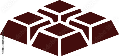 Chocolate bar icons. Chocolate line icon, opened chocolate - vector illustration eps10. Chocolate bar with squares in wrapper flat vector icon, chocolate icon on white background.