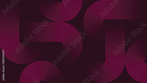 abstract pink purple lines digital geometric elements modern shiny vector background dark green stripes curve luxury for business EPS 10