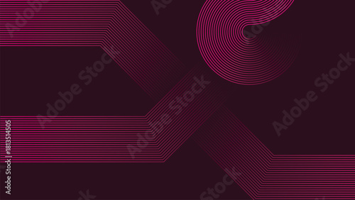 abstract pink purple lines digital geometric elements modern shiny vector background dark green stripes curve luxury for business EPS 10