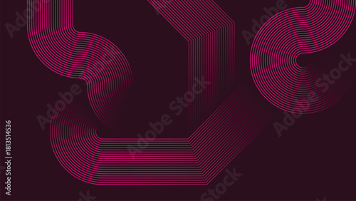 abstract pink purple lines digital geometric elements modern shiny vector background dark green stripes curve luxury for business EPS 10