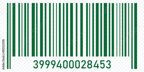 Barcode icon design. Realistic barcode. Simple fake bar code. Bar code for web design. Vector illustration.