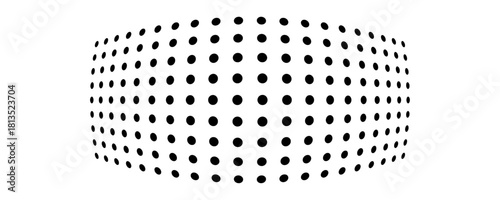 distorted grid of black circles on a white background creating an optical illusion