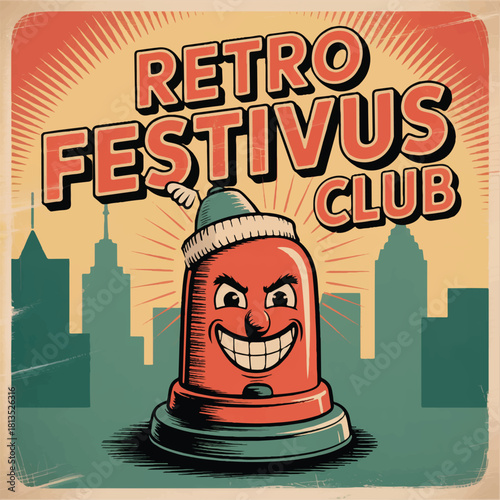 Colorful Festivus-themed t-shirt designs, featuring retro, vintage, and modern illustration styles. The artwork includes humorous Festivus slogans, “Festivus vibes only,” “Ask me about my Festivus,” “