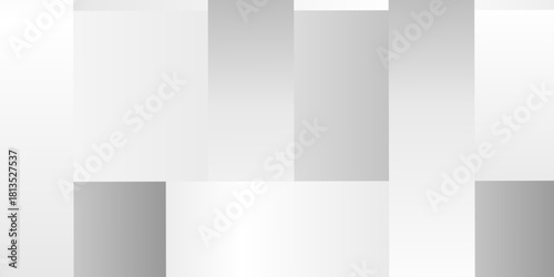 Set of white paper banners and sheets