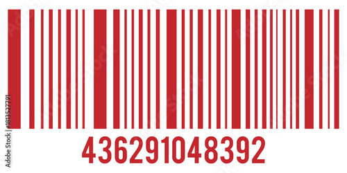 Simple fake bar code, barcode scratched vector illustration. Universal code for scanning product or item. Barcode product distribution icon. eps 10