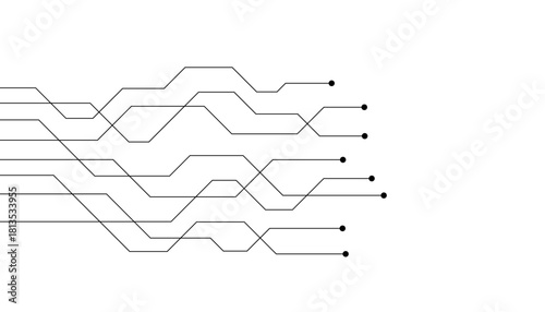 Abstract futuristic circuit board Illustration, Circuit board with various technology elements. Circuit board pattern for technology background. Vector illustration