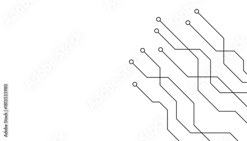 Abstract futuristic circuit board Illustration, Circuit board with various technology elements. Circuit board pattern for technology background. Vector illustration