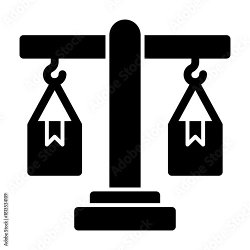 Trade balance solid icon illustration