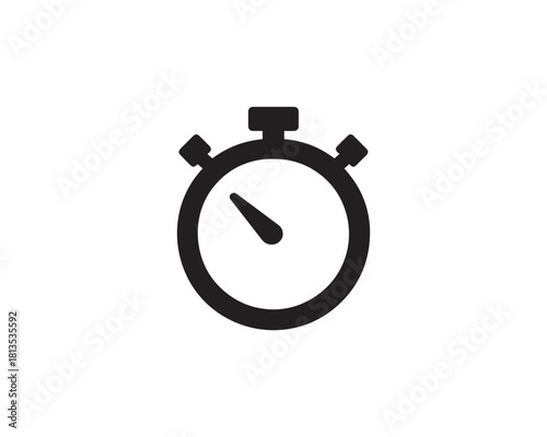 Minimal Stopwatch Icon silhouette vector design illustration no caption