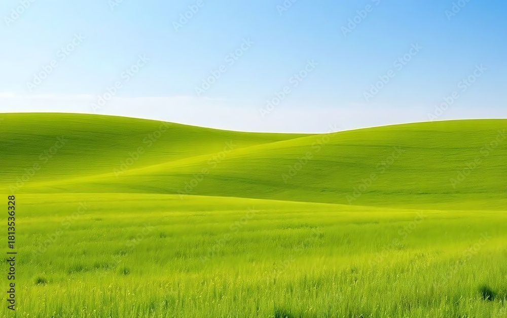 Obraz premium Ultra-Clean Horizon Over Summer Meadows.