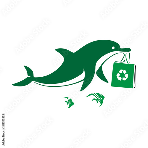 Recycling Dolphin Icon