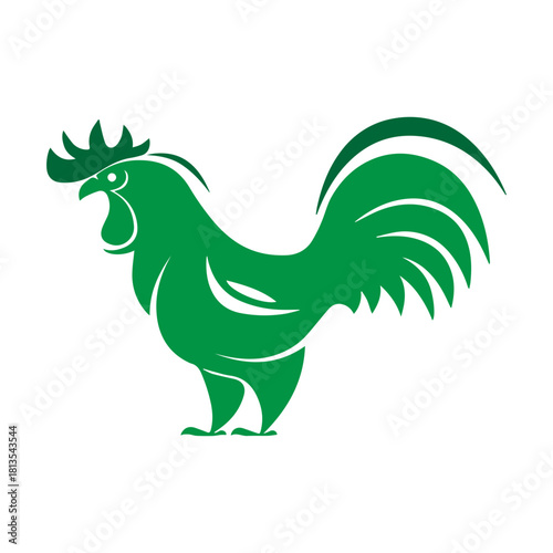 Green Rooster Icon