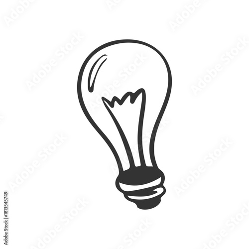 Light bulb icon vector illustration