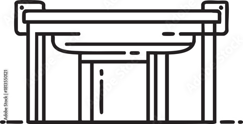 Elevator vector icon, lift illustration, modern outline design eps silhouette