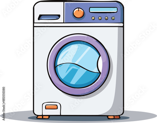 Washing machine vector illustration icon isolated on white background