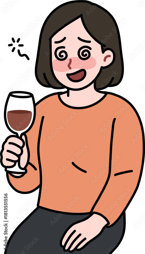 Fototapeta premium 술취한 여자