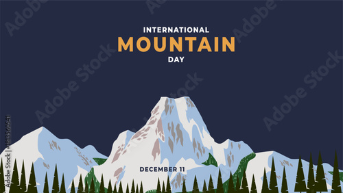 International mountain day flyer illustration