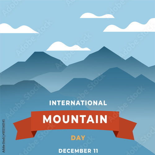 International mountain day flyer illustration