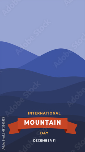 International mountain day flyer illustration