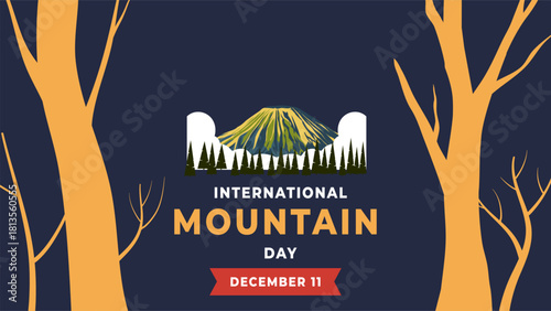 International mountain day flyer illustration