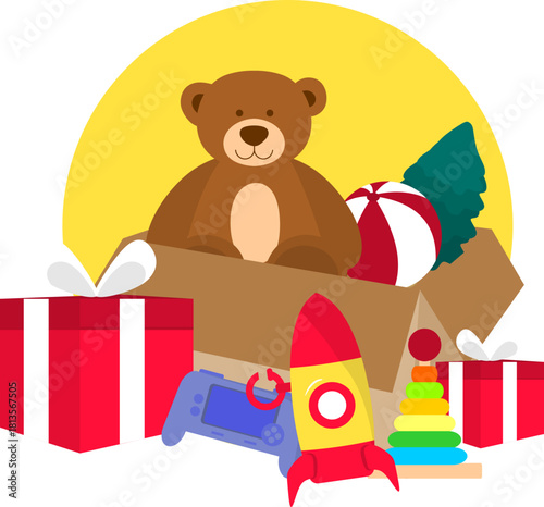 Christmas Toy Drive Illustration